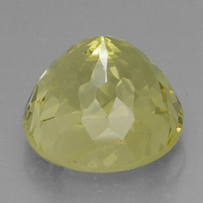 Cuarzo Limón natural de 9.62 ct, Corte Redondo, VS