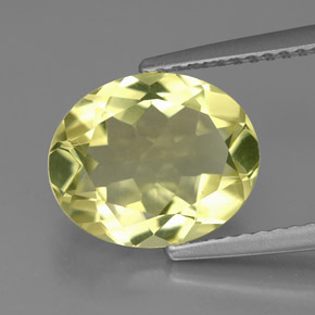 Cuarzo amarillo natural de 2,95 ct, corte óvalo, VVS