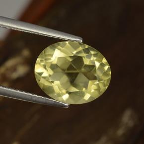 Cuarzo amarillo natural de 3,63 ct, corte óvalo, VVS