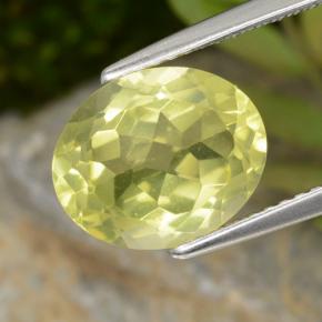Cuarzo amarillo natural de 3,53 ct, corte óvalo, VVS