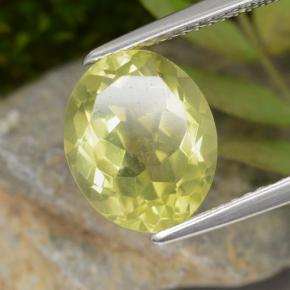 Cuarzo amarillo natural de 3,53 ct, corte óvalo, VVS
