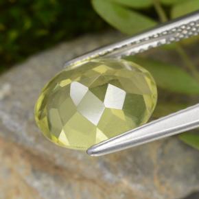 Cuarzo amarillo natural de 3,53 ct, corte óvalo, VVS