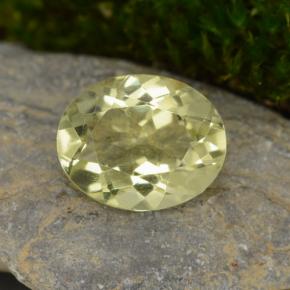 Cuarzo amarillo natural de 3,14 ct, corte óvalo, VVS