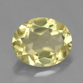 Cuarzo Limón natural de 3.33 ct, Corte Óvalo, VVS-VS