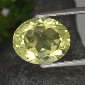 Cuarzo amarillo natural de 3,21 ct, corte óvalo, VVS-VS