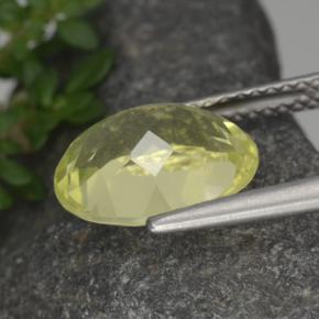 Cuarzo amarillo natural de 3,21 ct, corte óvalo, VVS-VS