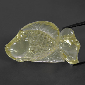 Cuarzo amarillo natural de 39,76 ct, transparente, transparente / translúcido