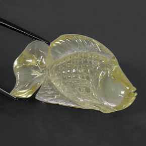 Cuarzo amarillo natural de 39,76 ct, transparente, transparente / translúcido