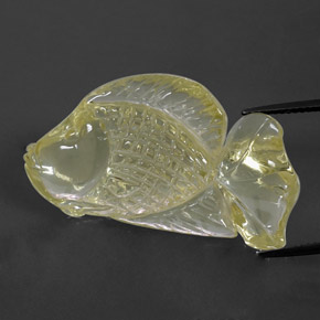 Cuarzo amarillo natural de 39,76 ct, transparente, transparente / translúcido