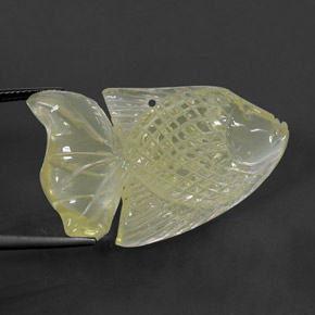 Cuarzo amarillo natural de 41,09 ct, transparente, transparente / translúcido