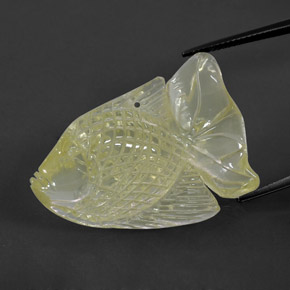 Cuarzo amarillo natural de 41,09 ct, transparente, transparente / translúcido