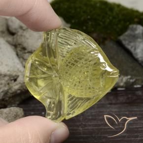 Cuarzo Amarillo pálido natural de 72.27 ct, Elegante, Translúcido