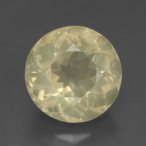 Cuarzo amarillo natural de 4,38 ct, corte redondo, VVS-VS