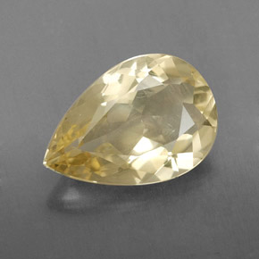 Cuarzo amarillo natural de 2,62 ct, en forma de pera, VVS-VS