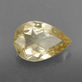 Cuarzo amarillo natural de 2,62 ct, en forma de pera, VVS-VS