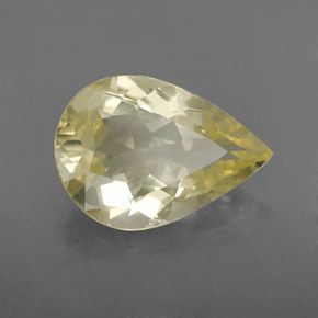 Cuarzo amarillo natural de 2,46 ct, en forma de pera, VS