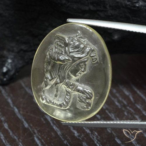 23.79ct Natural Amarillo claro Cuarzo, Ovalada, Transparente