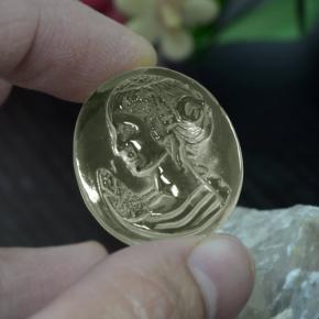 Cuarzo Amarillo claro natural de 30.49 ct, Corte Óvalo, Transparente