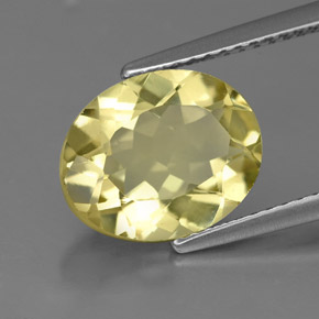 Cuarzo amarillo natural de 3,09 ct, corte óvalo, VS