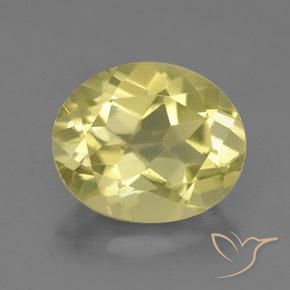 3.49ct Natural Amarillo muy pálido Cuarzo, Ovalada, VVS-VS