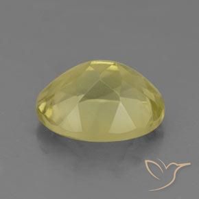 Cuarzo Amarillo muy pálido natural de 3.49 ct, Ovalada, VVS-VS