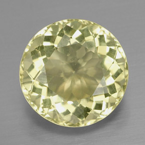 Cuarzo amarillo natural de 6,37 ct, corte redondo, VVS-VS
