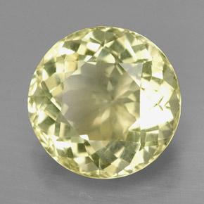 Cuarzo amarillo natural de 6,37 ct, corte redondo, VVS-VS