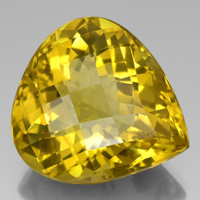 Cuarzo amarillo natural de 125,20 ct, en forma de pera, VVS