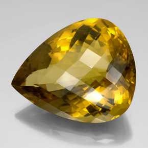 Cuarzo amarillo natural de 160,20 ct, en forma de pera, VVS-VS