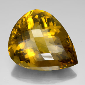 Cuarzo amarillo natural de 160,20 ct, en forma de pera, VVS-VS