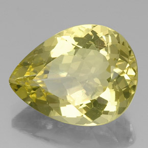 Cuarzo amarillo natural de 12,39 ct, en forma de pera, VVS
