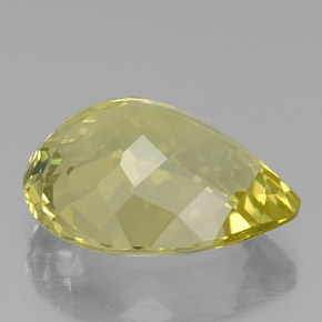 Cuarzo amarillo natural de 12,39 ct, en forma de pera, VVS