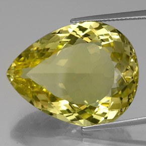 Cuarzo Limón natural de 30.20 ct, En forma de pera, VVS-VS