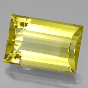Cuarzo amarillo natural de 33,64 ct, baguette, VVS-VS
