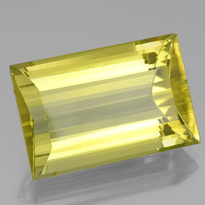 Cuarzo amarillo natural de 33,64 ct, baguette, VVS-VS