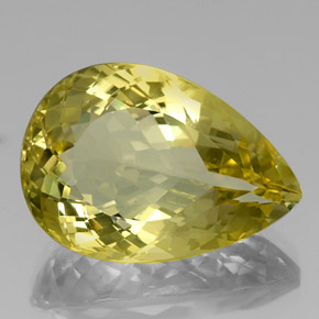 Cuarzo amarillo natural de 21,43 ct, en forma de pera, VS