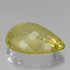 Cuarzo amarillo natural de 21,43 ct, en forma de pera, VS