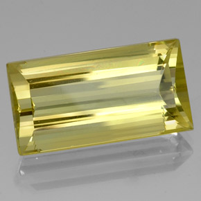 Cuarzo Limón natural de 27.73 ct, Corte Baguette, VVS