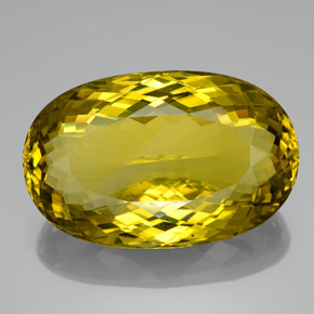 Cuarzo amarillo natural de 128,95 ct, corte óvalo, VVS