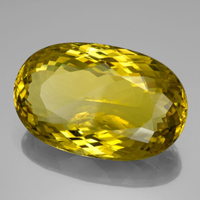 Cuarzo amarillo natural de 128,95 ct, corte óvalo, VVS