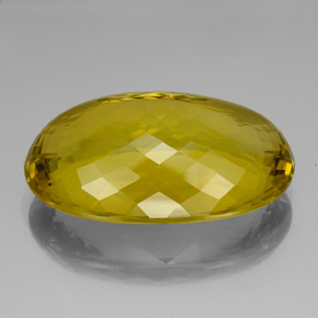 Cuarzo amarillo natural de 128,95 ct, corte óvalo, VVS