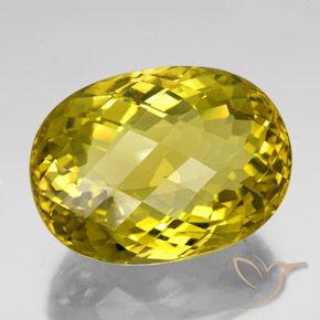 Cuarzo Amarillo dijón natural de 128.50 ct, Ovalada, VVS
