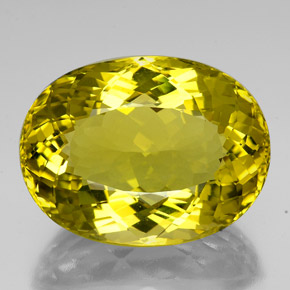 Cuarzo Amarillo vivo natural de 87.30 ct, Corte Óvalo, VVS