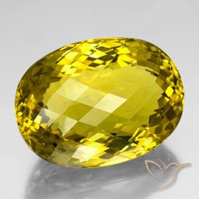 Cuarzo Amarillo otoño natural de 123.60 ct, Ovalada, VVS-VS