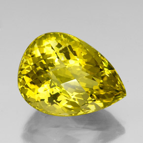 Cuarzo amarillo natural de 39,58 ct, en forma de pera, VVS