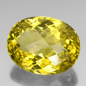 Cuarzo amarillo natural de 76,90 ct, corte óvalo, VVS