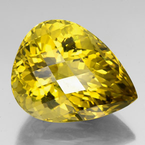 Cuarzo Limón natural de 92.11 ct, En forma de pera, VVS