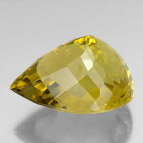 Cuarzo Limón natural de 92.11 ct, En forma de pera, VVS