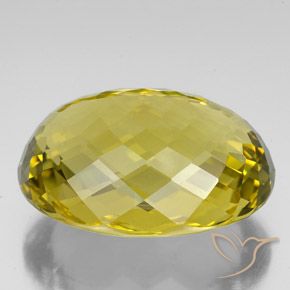 Cuarzo Amarillo púrpura natural de 123.15 ct, Ovalada, IF