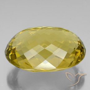 Cuarzo Amarillo vivo natural de 100.70 ct, Ovalada, VVS